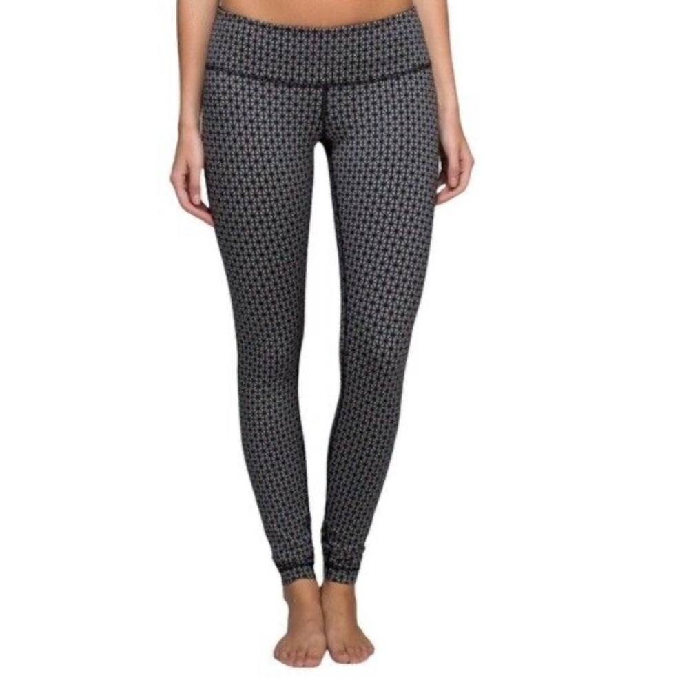 Lululemon Wunder Under Geometric Leggings in Gray Black 2